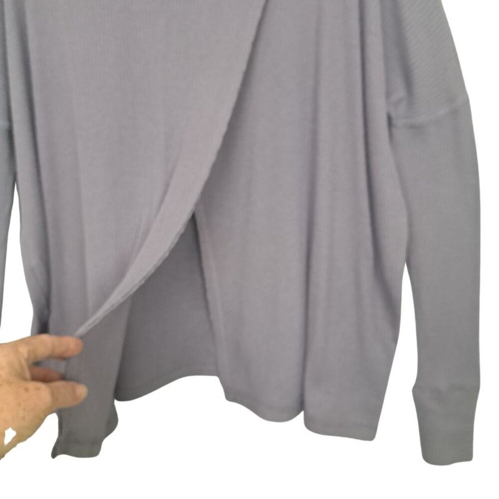 We The Free “Rosa” Ribbed Split Back Sweater Lavender Size XS - Picture 4 of 9